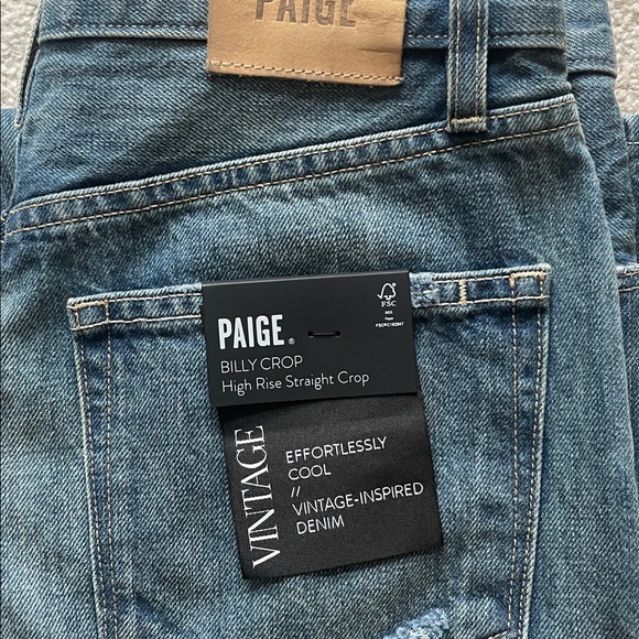 PAIGE Womens Vintage high rise straight crop Jeans - Picture 8 of 11